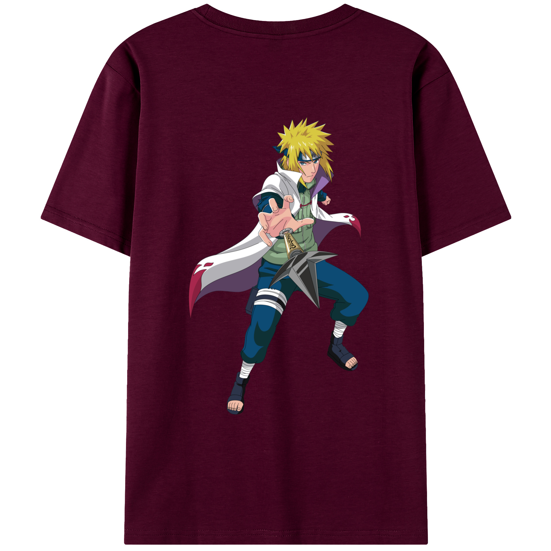 （画像用） NARUTO -ナルト- 波風 ミナト Namikaze Minato レディース半袖Tシャツ(バックプリント)